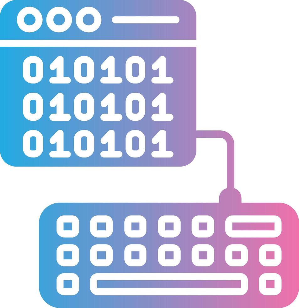 Browser Glyph Gradient Icon Design vector