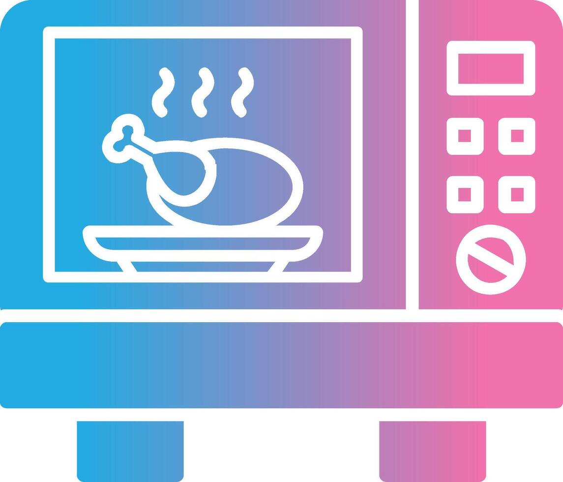 Roast Glyph Gradient Icon Design vector