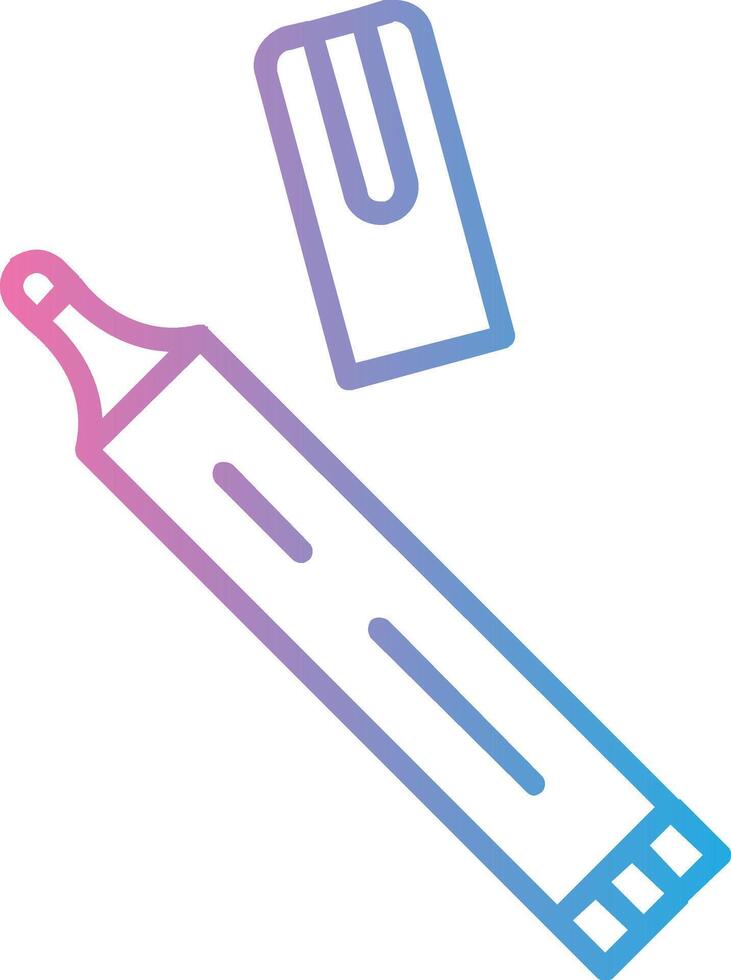 Pen Line Gradient Icon Design vector