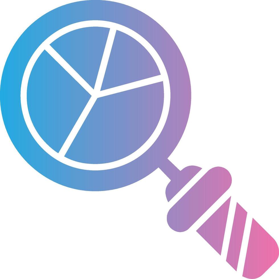 Magnifying Glass Glyph Gradient Icon Design vector