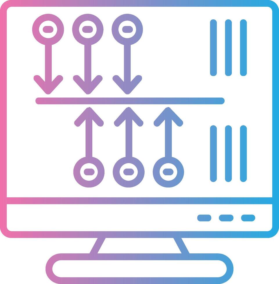 TimeLine Gradient Multi Circle Line Gradient Icon Design vector