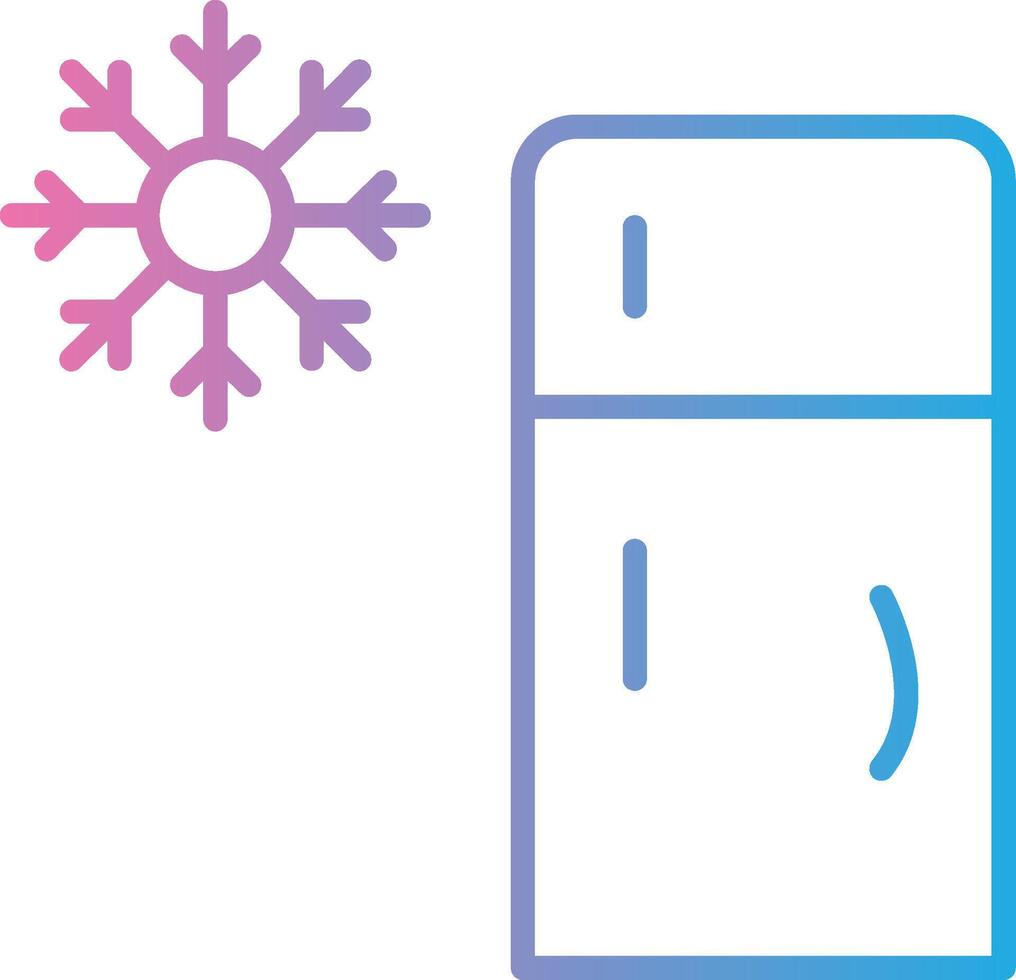 Refrigerator Line Gradient Icon Design vector