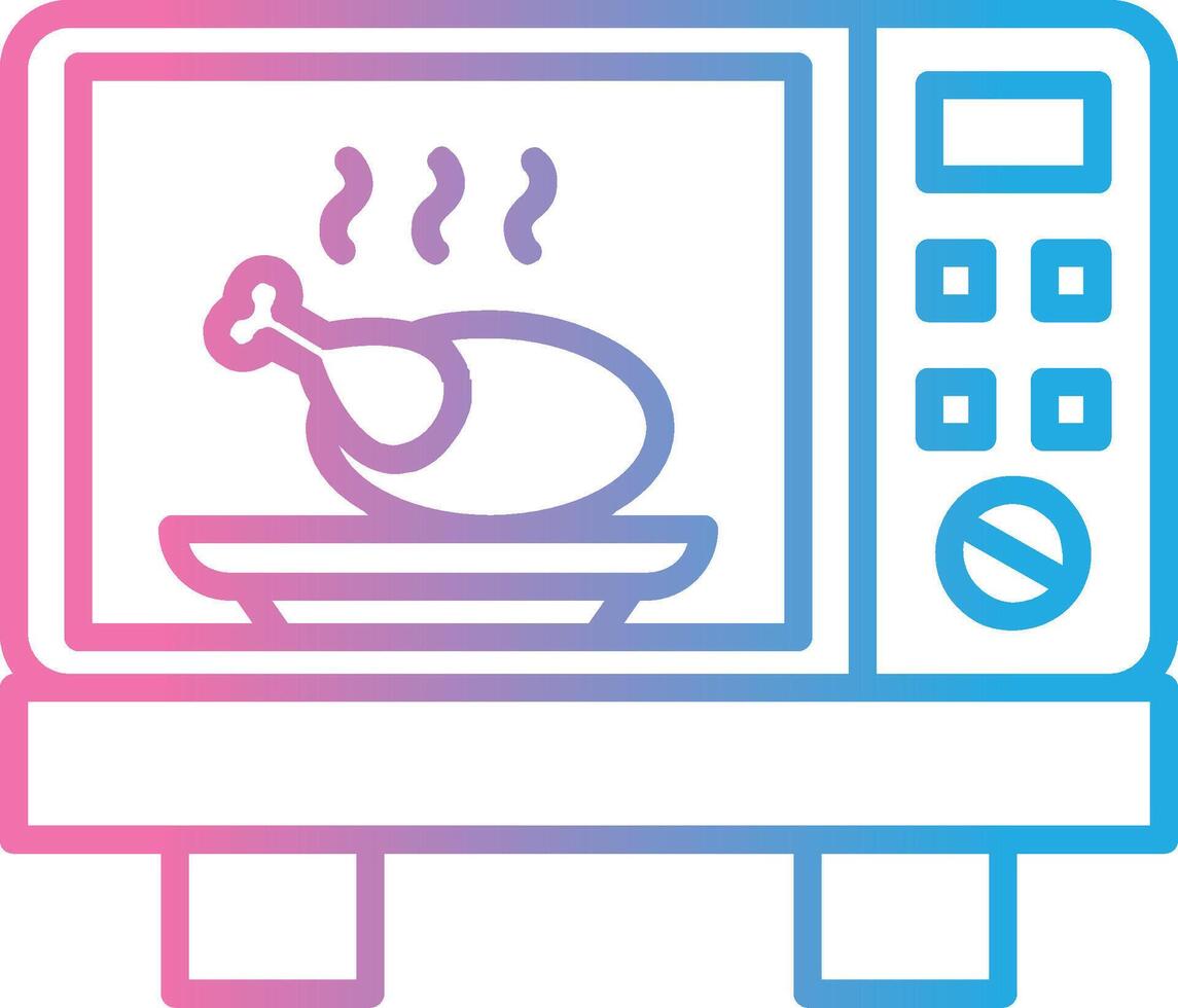 Roast Line Gradient Icon Design vector