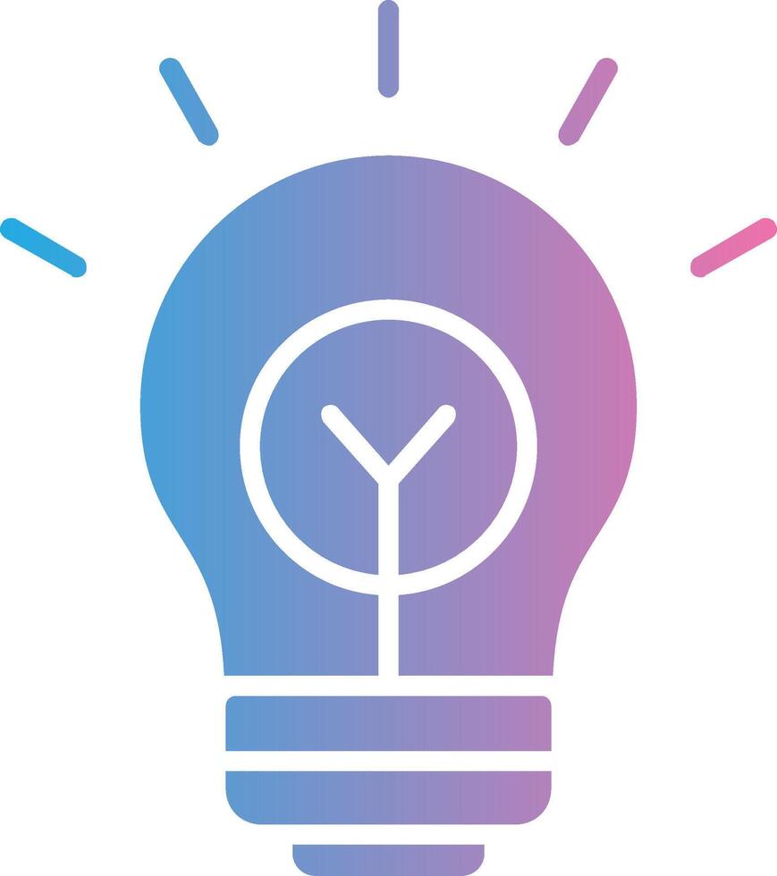 Bulb Glyph Gradient Icon Design vector