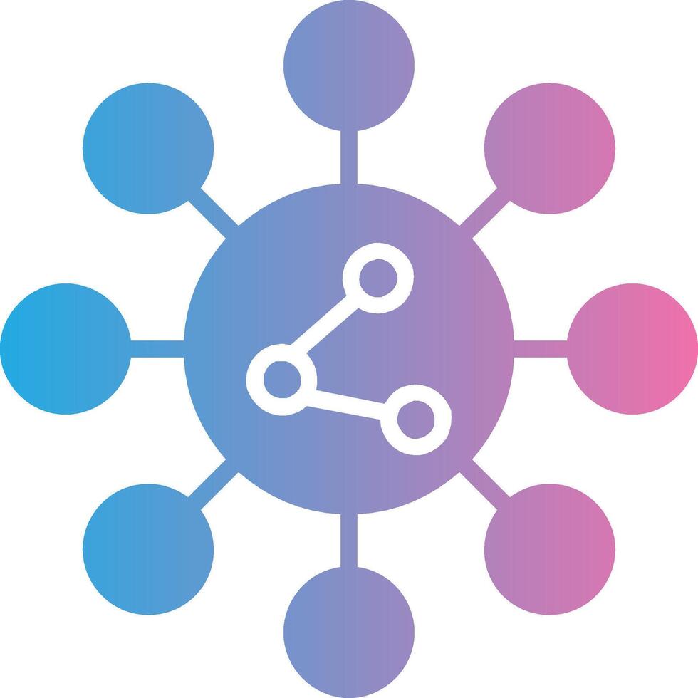 Share Glyph Gradient Icon Design vector