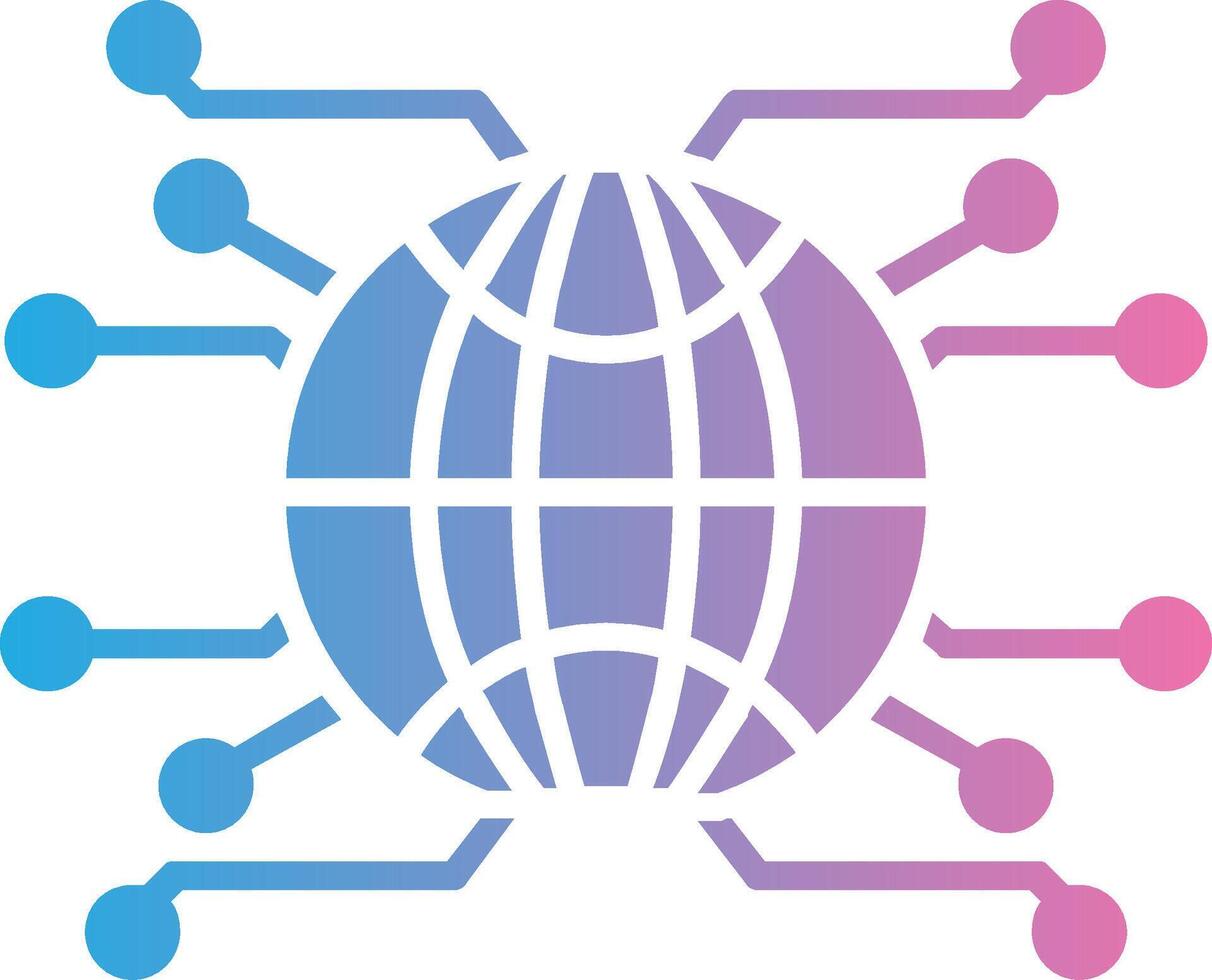Internet Browser Glyph Gradient Icon Design vector