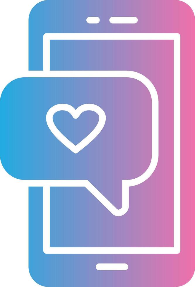 Mobile Phone Glyph Gradient Icon Design vector