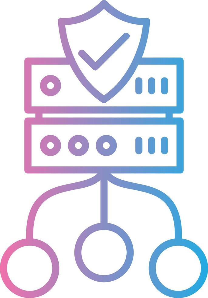 Data Protection Line Gradient Icon Design vector