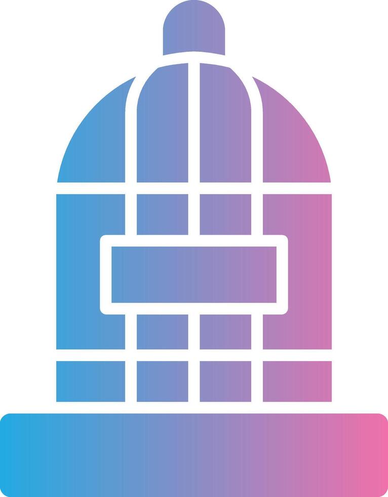 Cage Glyph Gradient Icon Design vector