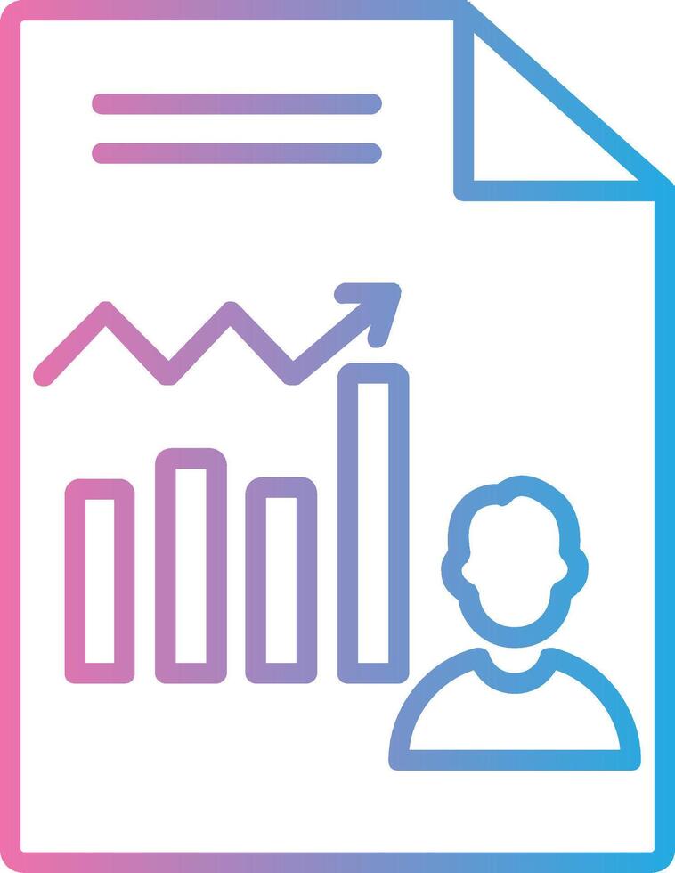 Bar Presentation Line Gradient Icon Design vector