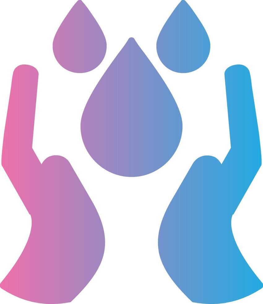 Water Saving Glyph Gradient Icon Design vector