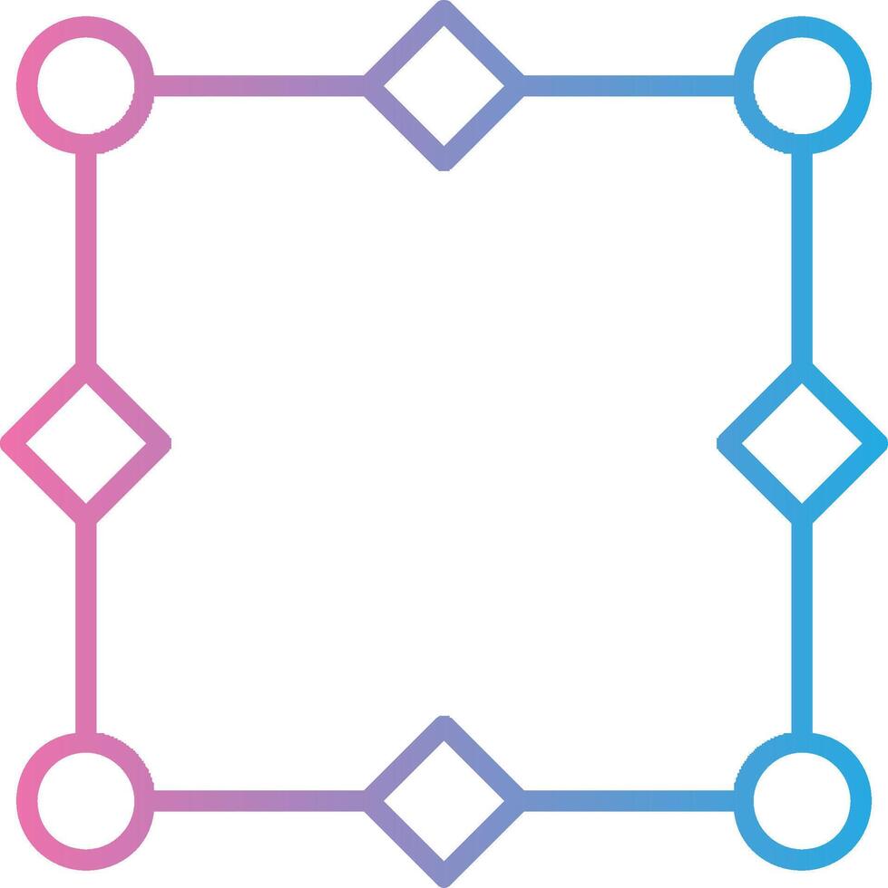 Nodes Line Gradient Icon Design vector