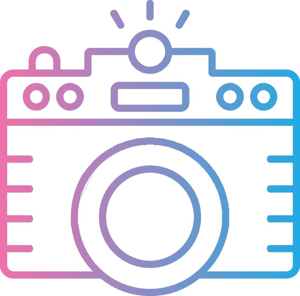 Photo Line Gradient Icon Design vector