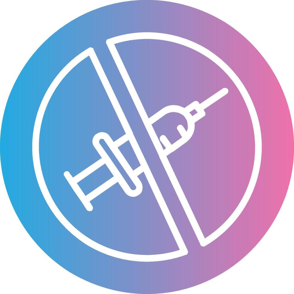 No Needle Glyph Gradient Icon Design vector