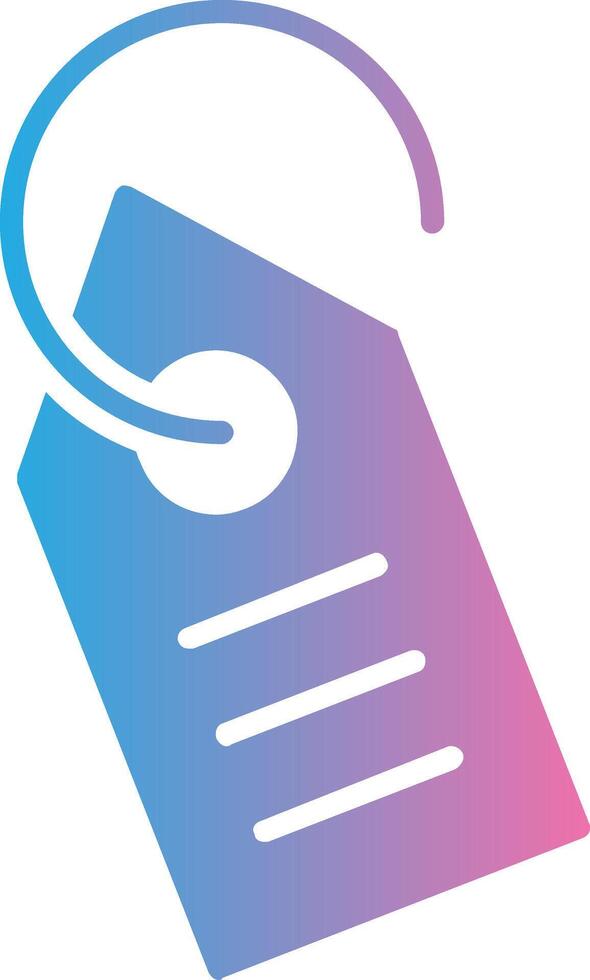 Tag Glyph Gradient Icon Design vector