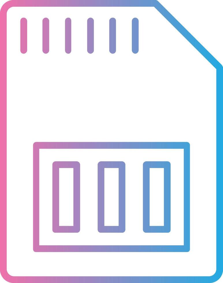 Sd Card Line Gradient Icon Design vector