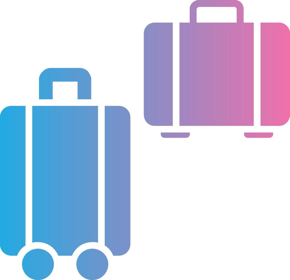 Suitcases Glyph Gradient Icon Design vector