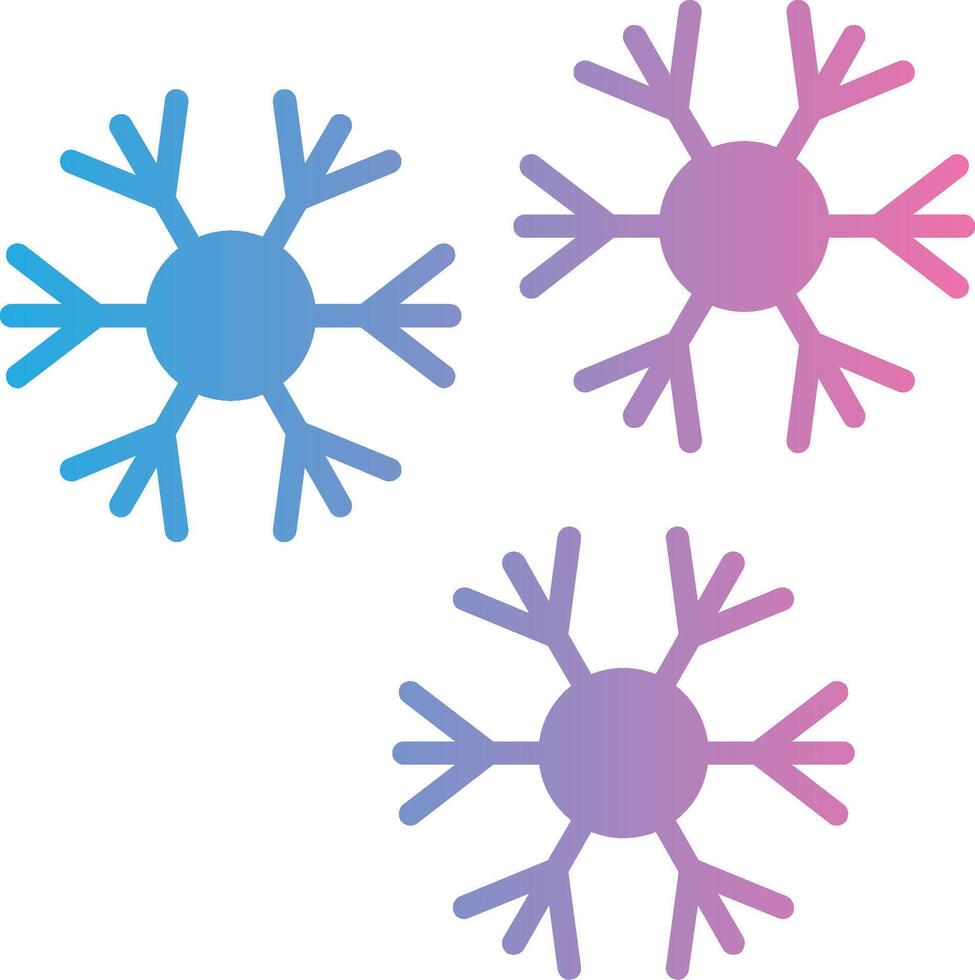 Snowflakes Glyph Gradient Icon Design vector