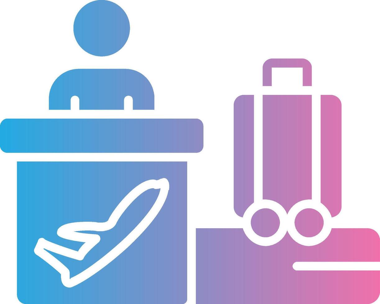 Airport Glyph Gradient Icon Design vector