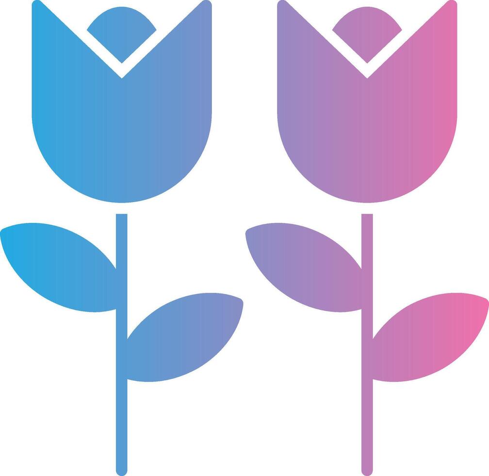 Flowers Glyph Gradient Icon Design vector