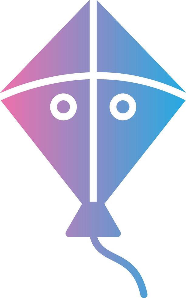 Kite Glyph Gradient Icon Design vector