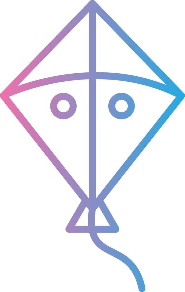 Kite Line Gradient Icon Design vector