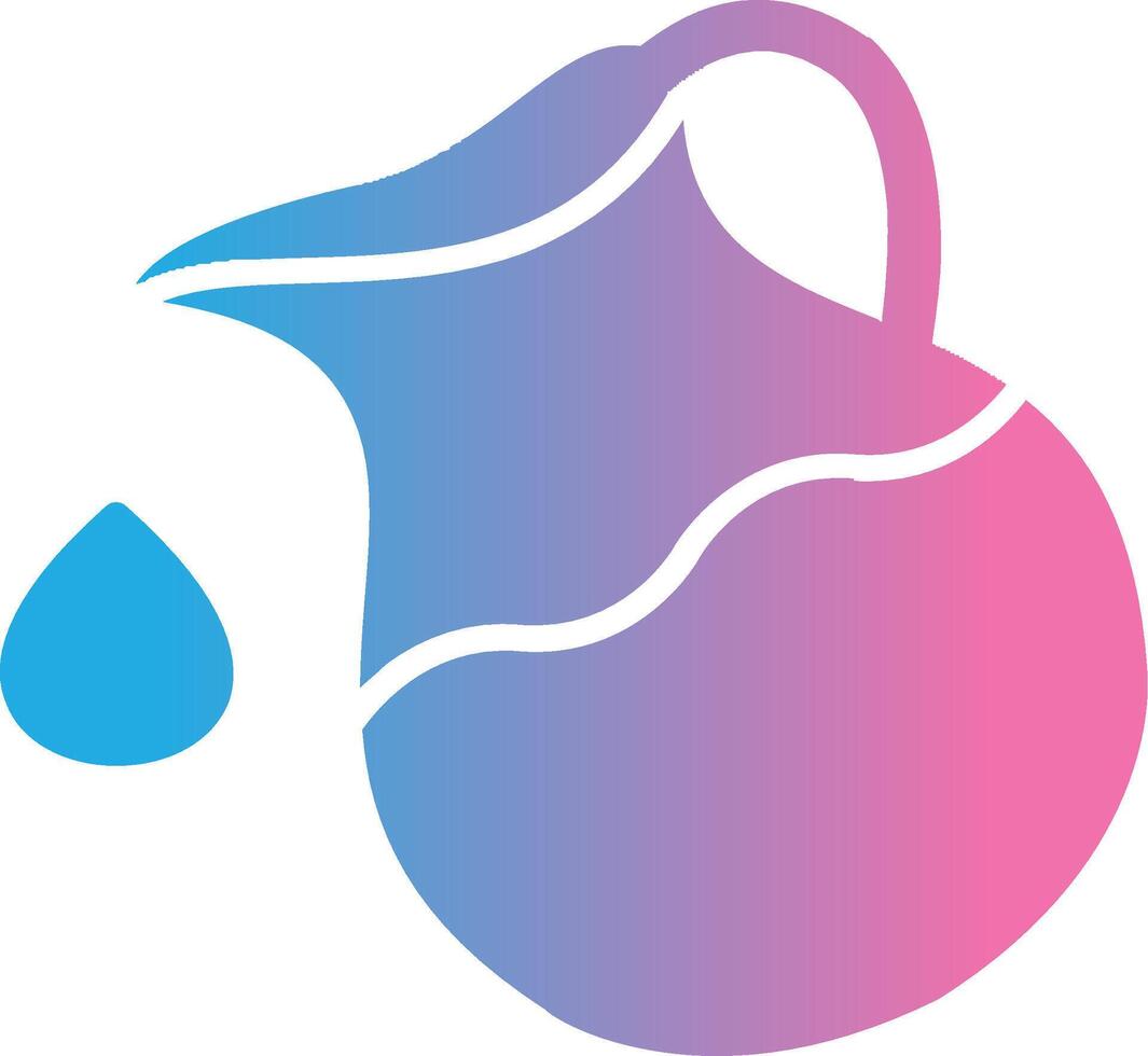 Jug Glyph Gradient Icon Design vector