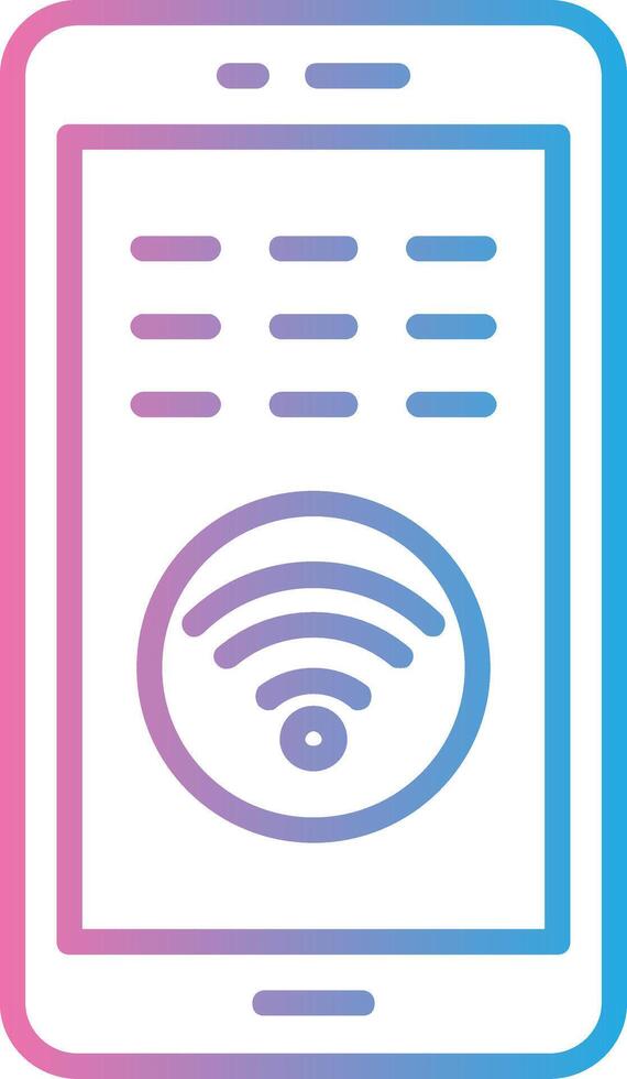 Wifi Line Gradient Icon Design vector