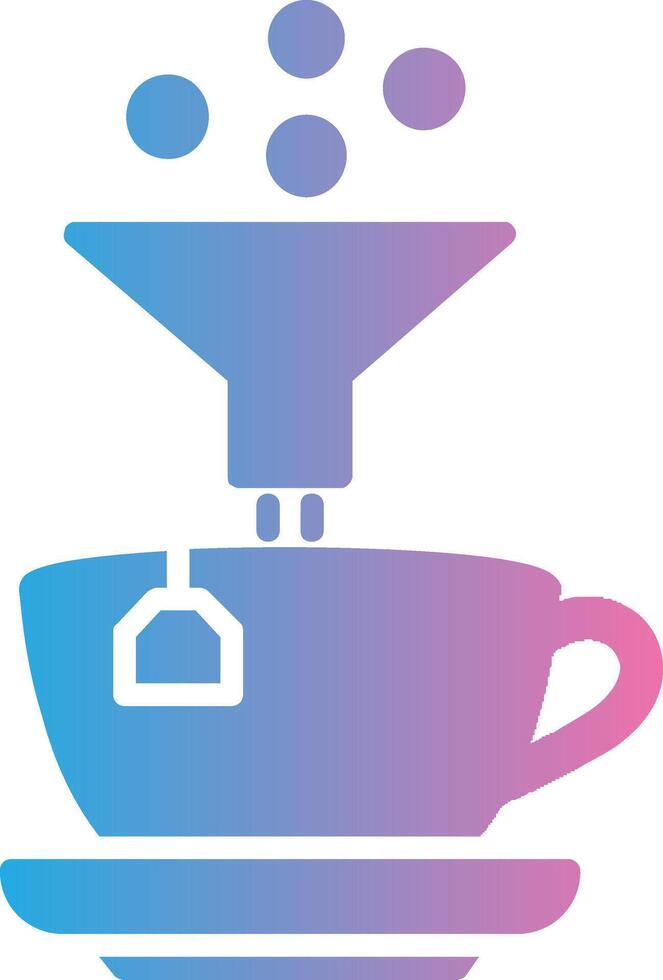 Coffee Filter Glyph Gradient Icon Design vector