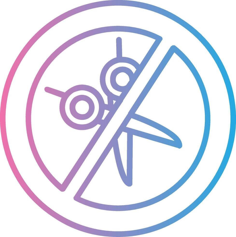 No Scissors Line Gradient Icon Design vector