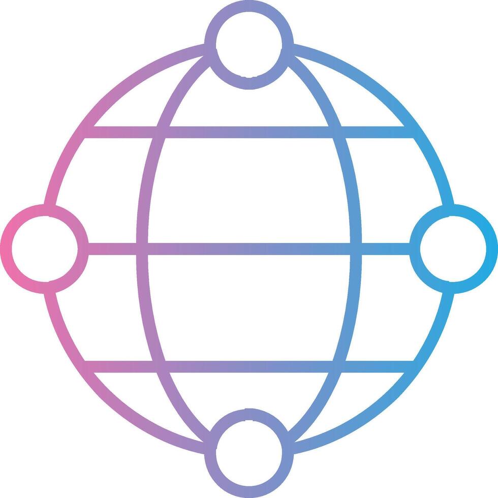 Internet Line Gradient Icon Design vector