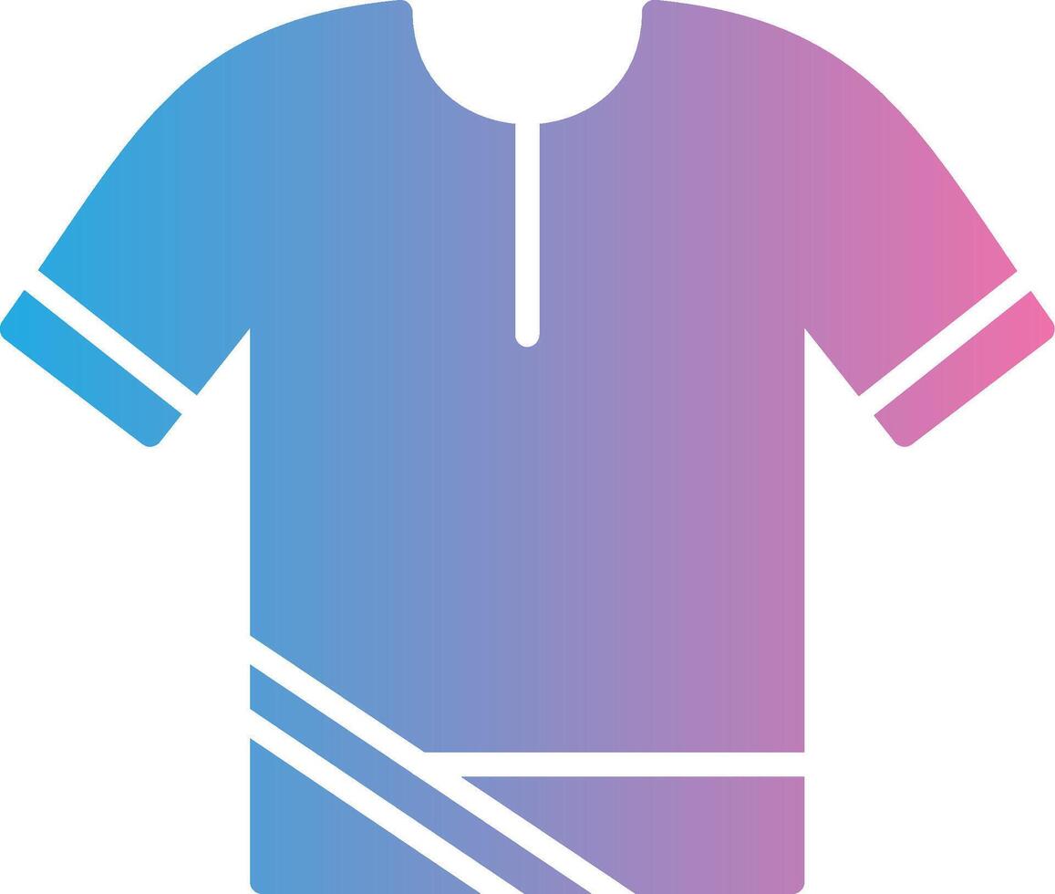 Polo Shirt Glyph Gradient Icon Design vector