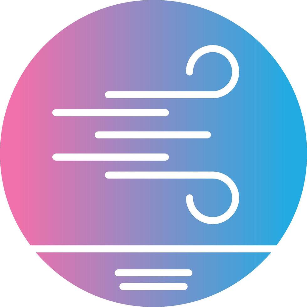 Wind Glyph Gradient Icon Design vector