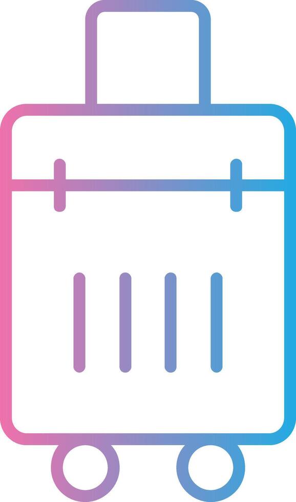 Bag Line Gradient Icon Design vector