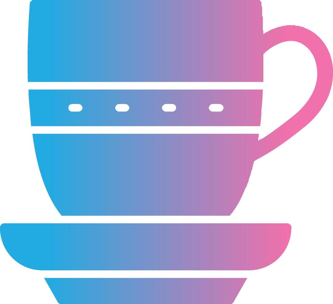Tea Cup Glyph Gradient Icon Design vector