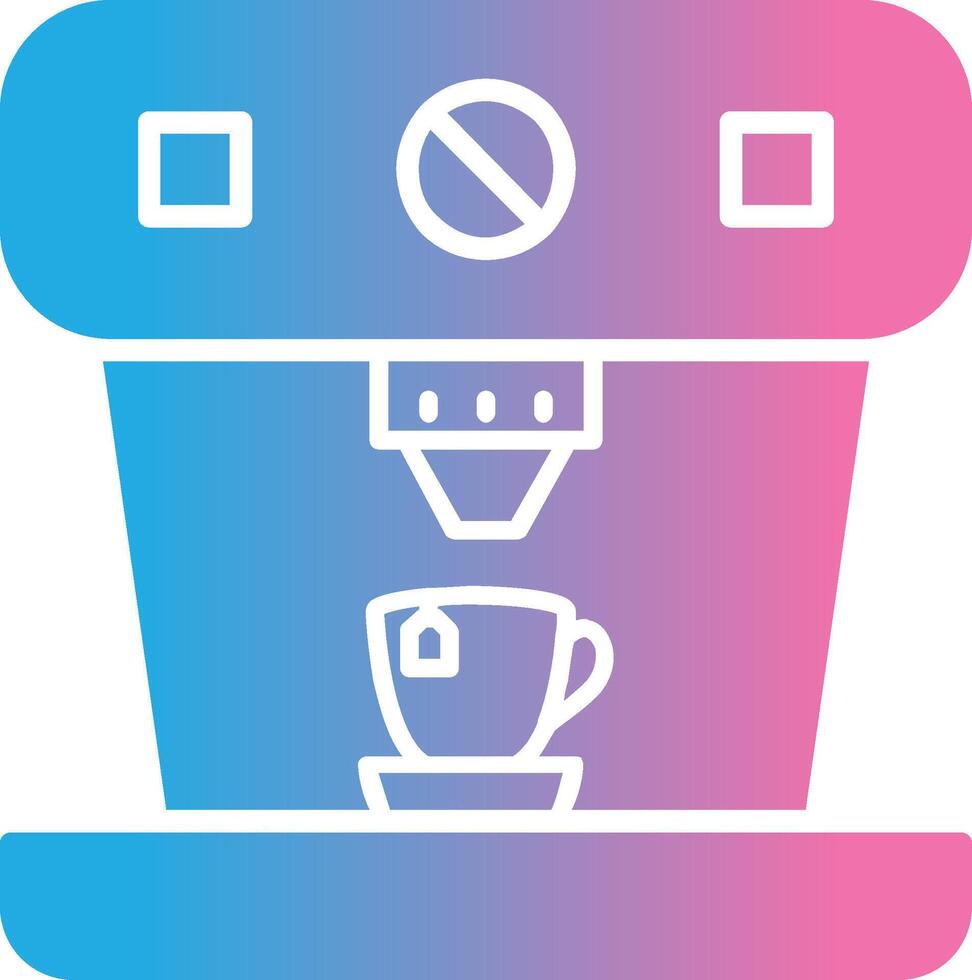 Coffee Machine Glyph Gradient Icon Design vector