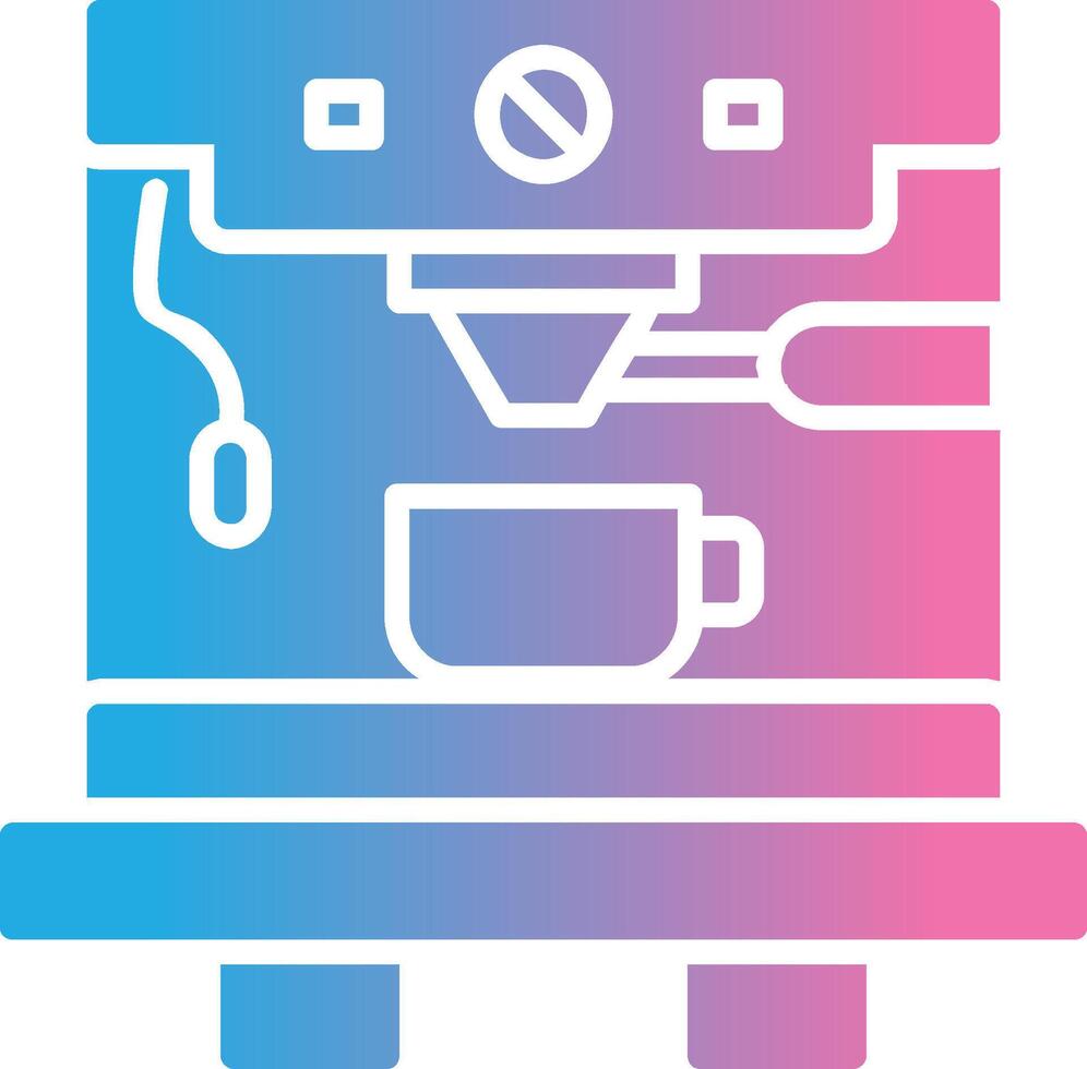 Coffee Machine Glyph Gradient Icon Design vector