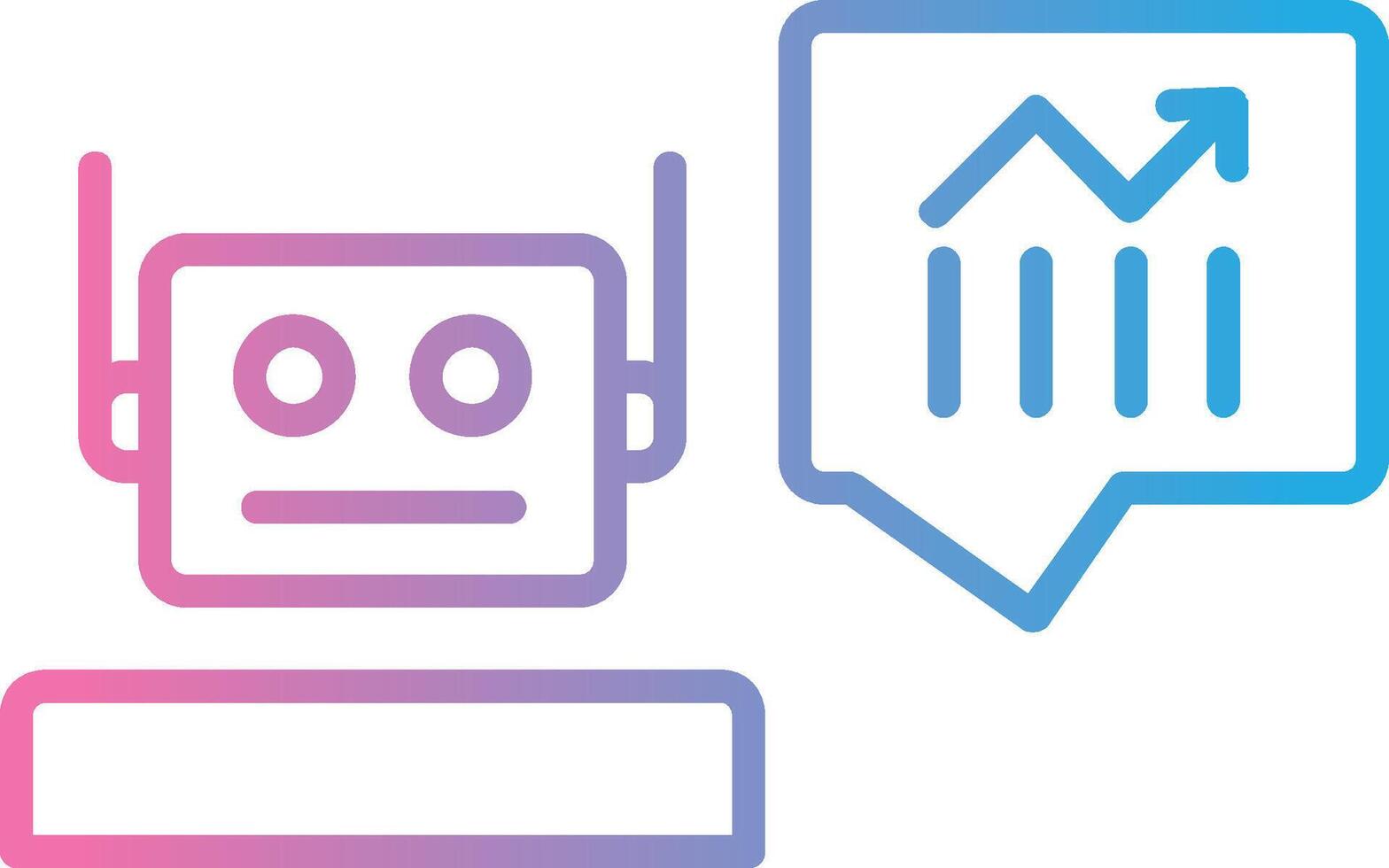 Prediction Line Gradient Icon Design vector