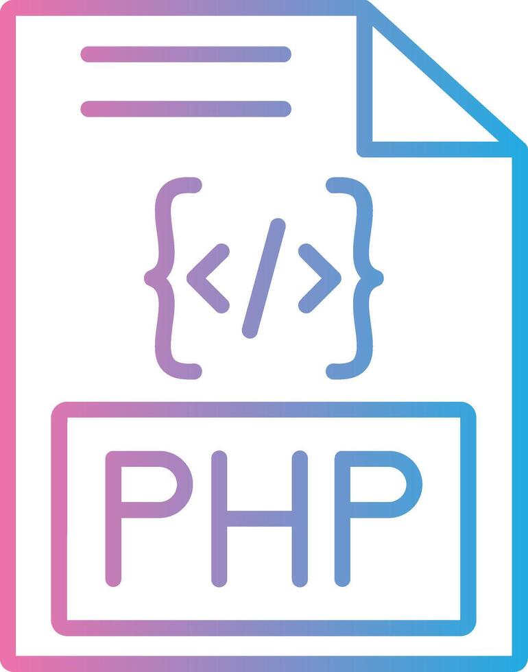 php línea degradado icono diseño vector