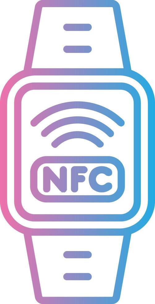 Nfc Line Gradient Icon Design vector