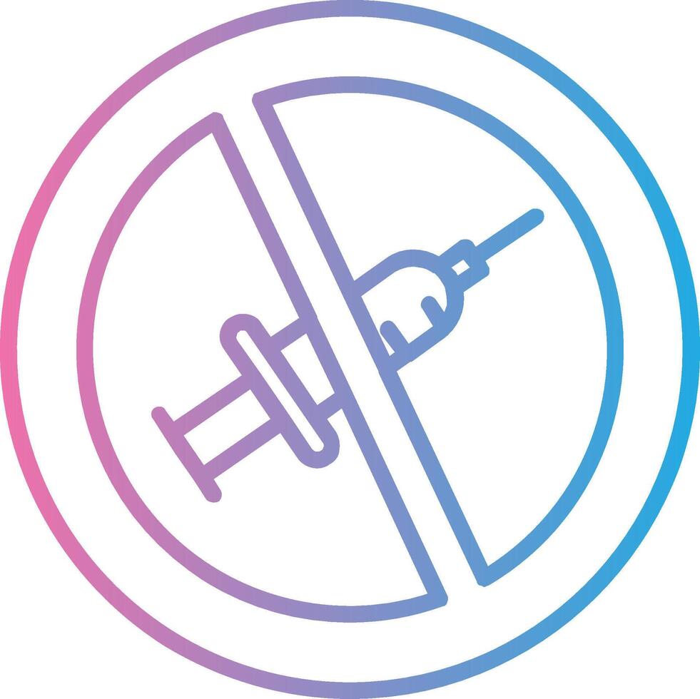No Needle Line Gradient Icon Design vector
