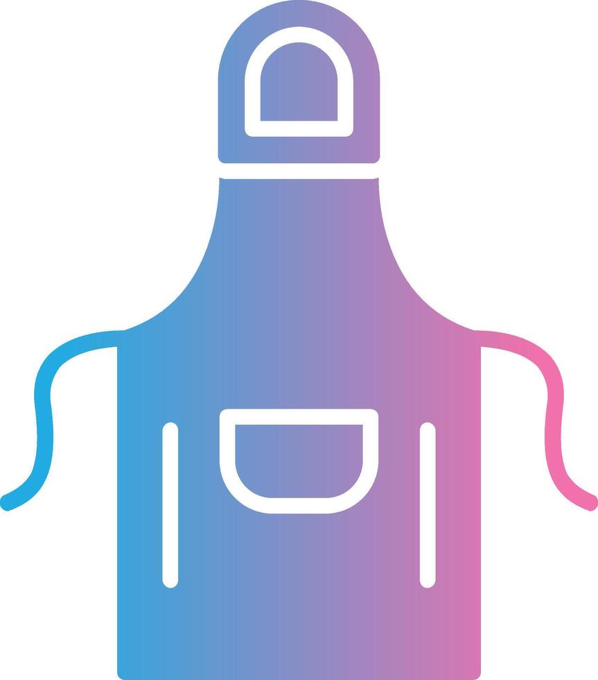 Apron Glyph Gradient Icon Design vector