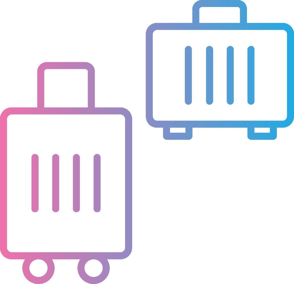 Suitcases Line Gradient Icon Design vector