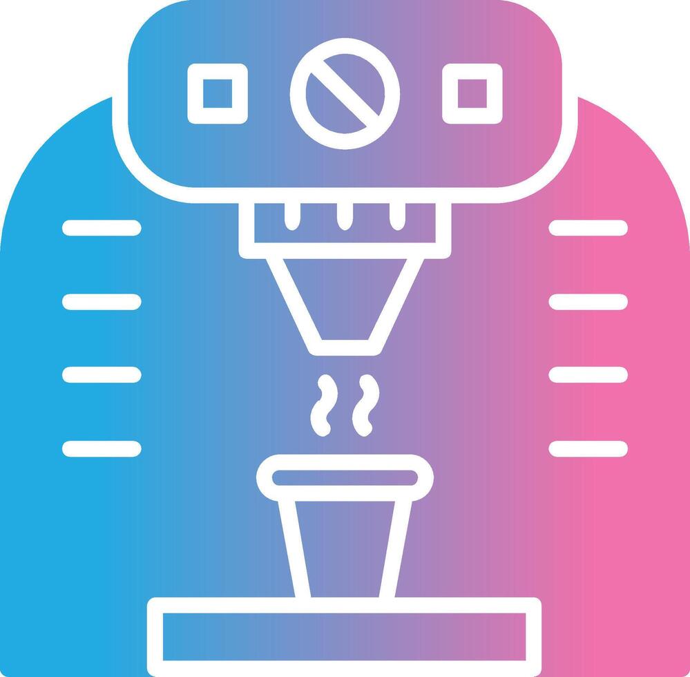 Coffee Machine Glyph Gradient Icon Design vector