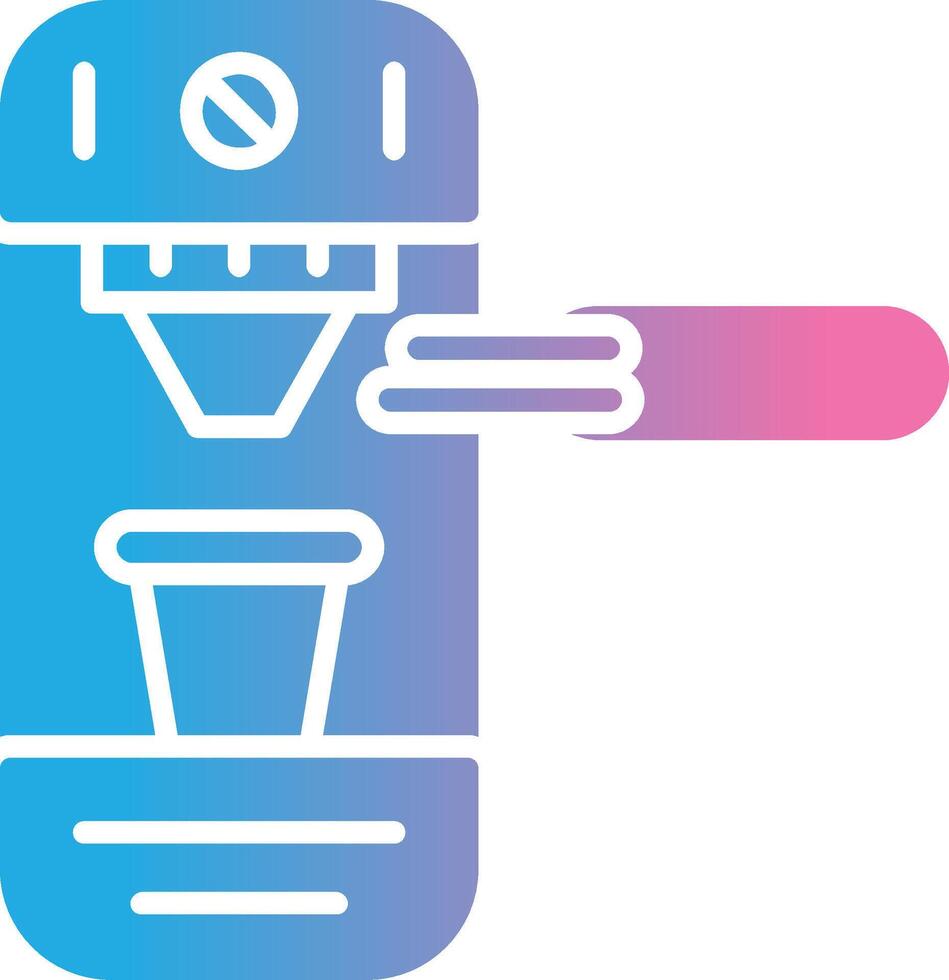 Coffee Machine Glyph Gradient Icon Design vector