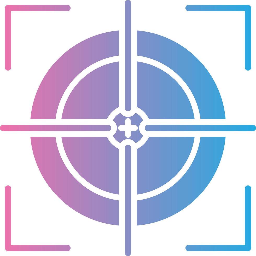 Scope Glyph Gradient Icon Design vector