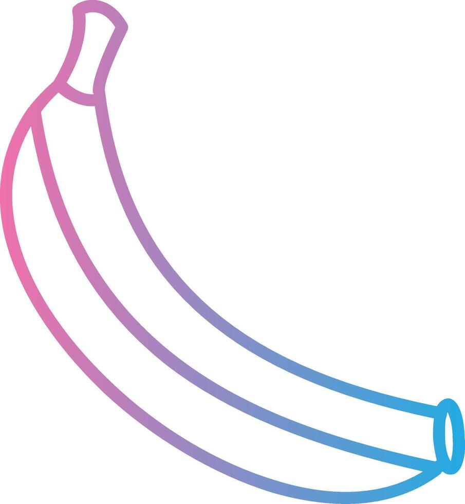 Banana Line Gradient Icon Design vector