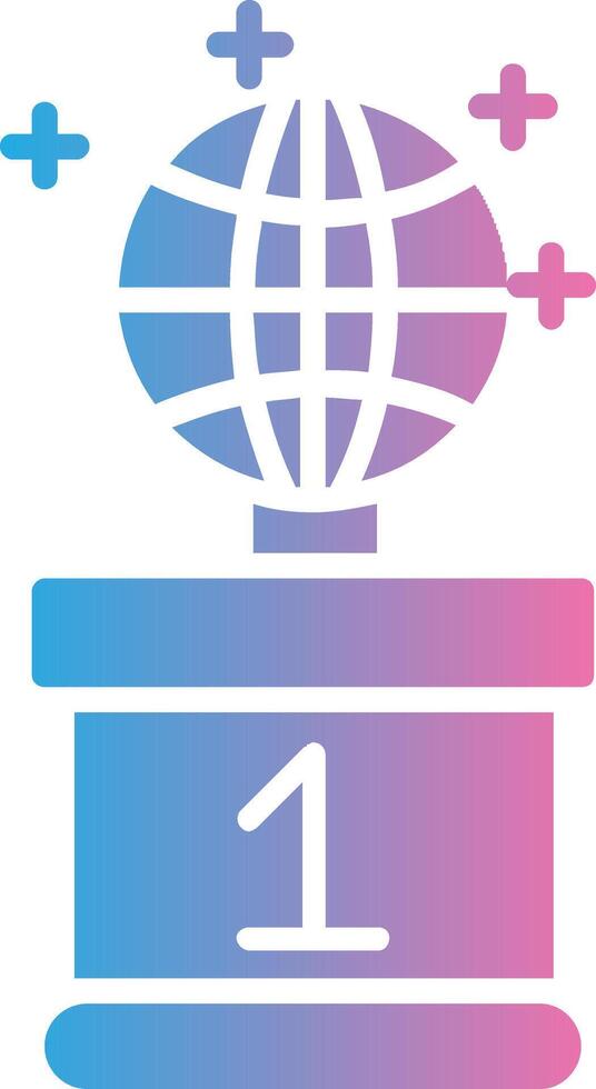 World Glyph Gradient Icon Design vector