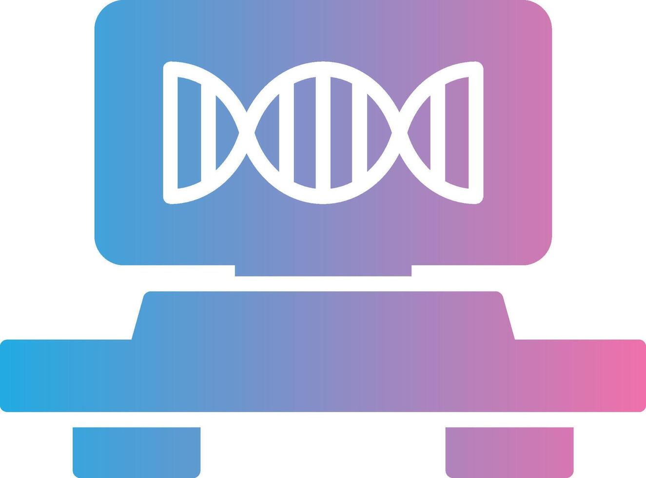 Dna Strand Glyph Gradient Icon Design vector