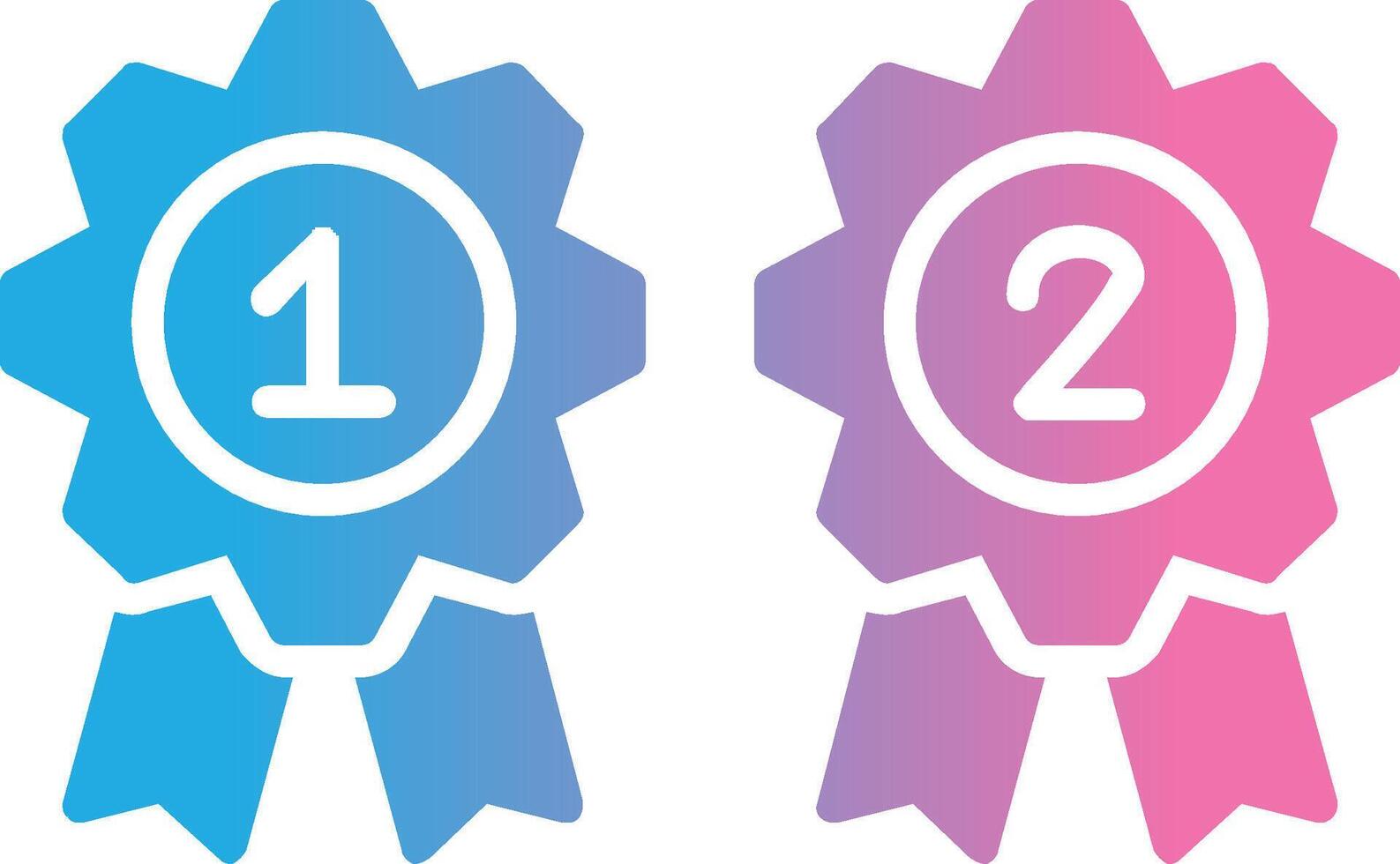 Medals Glyph Gradient Icon Design vector